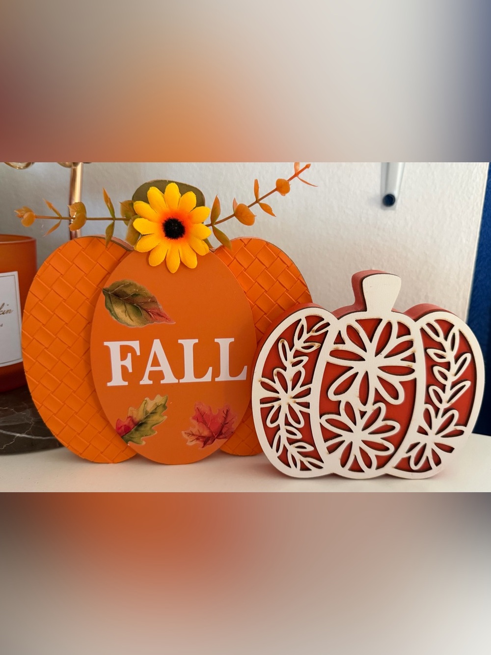 Fall Pumpkin Table Decors - Seasonal Home Accent
